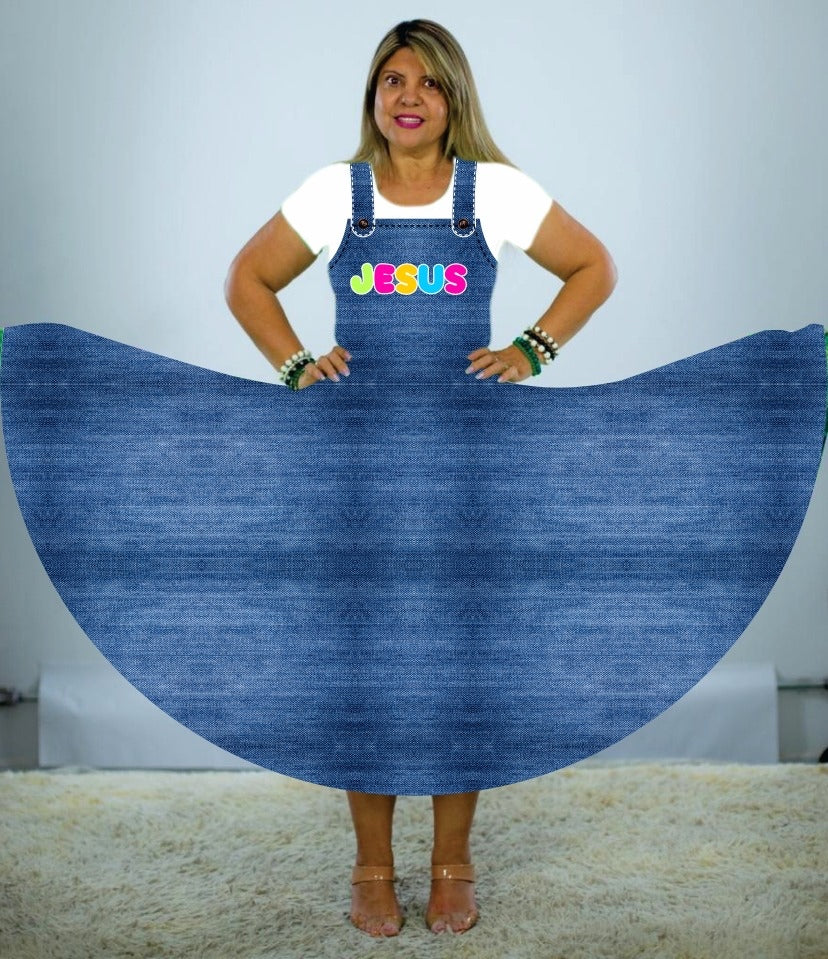 Vestido Jardineira Jesus