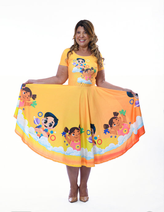 Vestido Autismo Amarelo