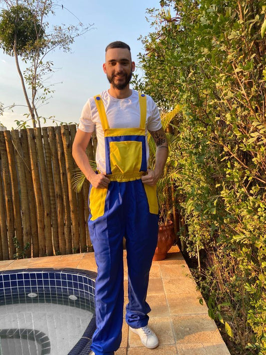 Macacão Recreador Unissex - Azul/Amarelo