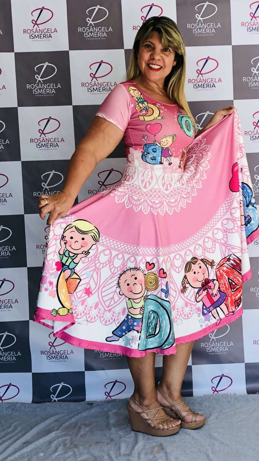 Vestido Uniforme - ABCD - Rosa