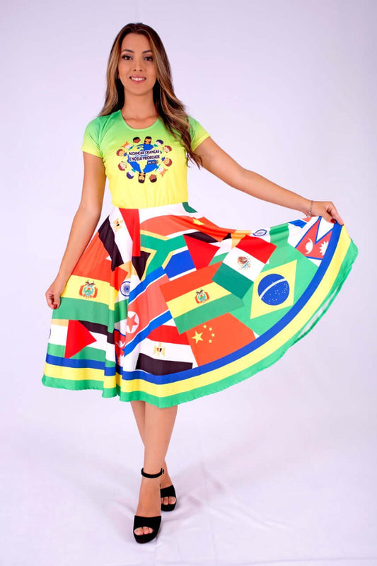 Vestido Uniforme - Alcançar Crianças - Colorido