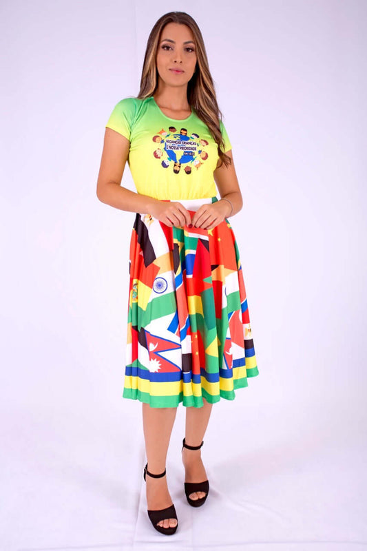 Vestido Uniforme - Alcançar Crianças - Colorido