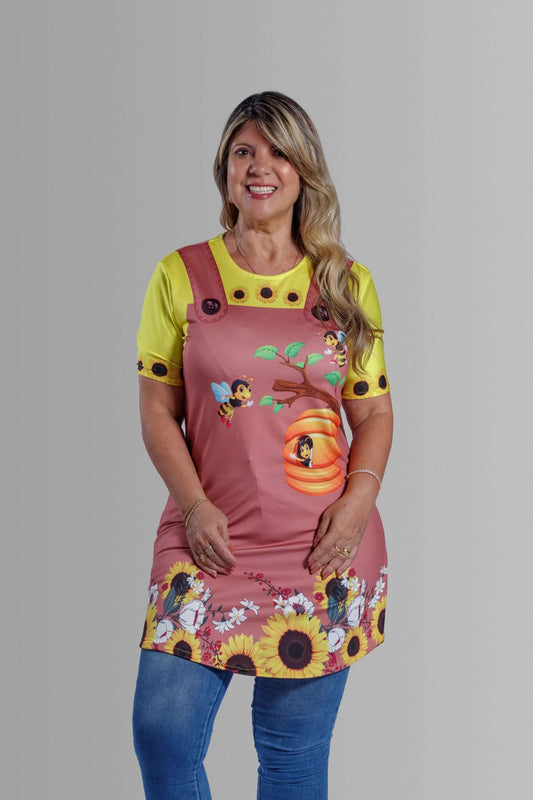 Bata Uniforme - Abelhinha - Amarelo