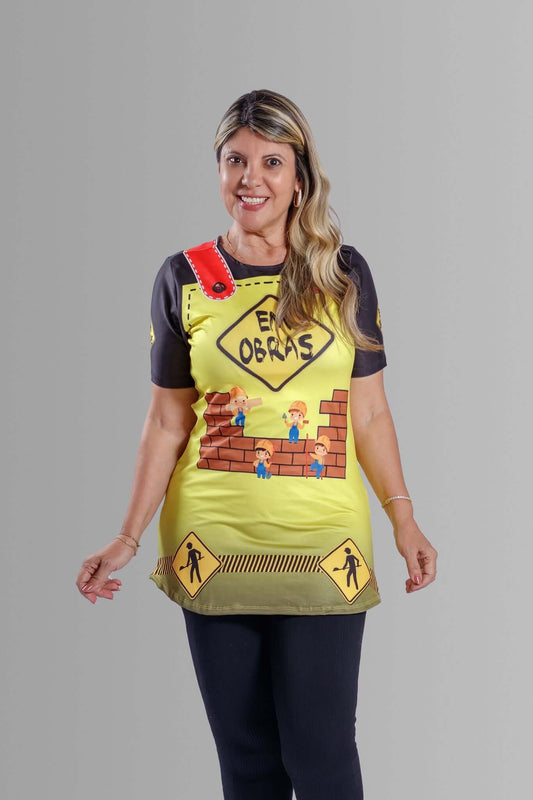 Bata Uniforme - Em Obras - Amarelo