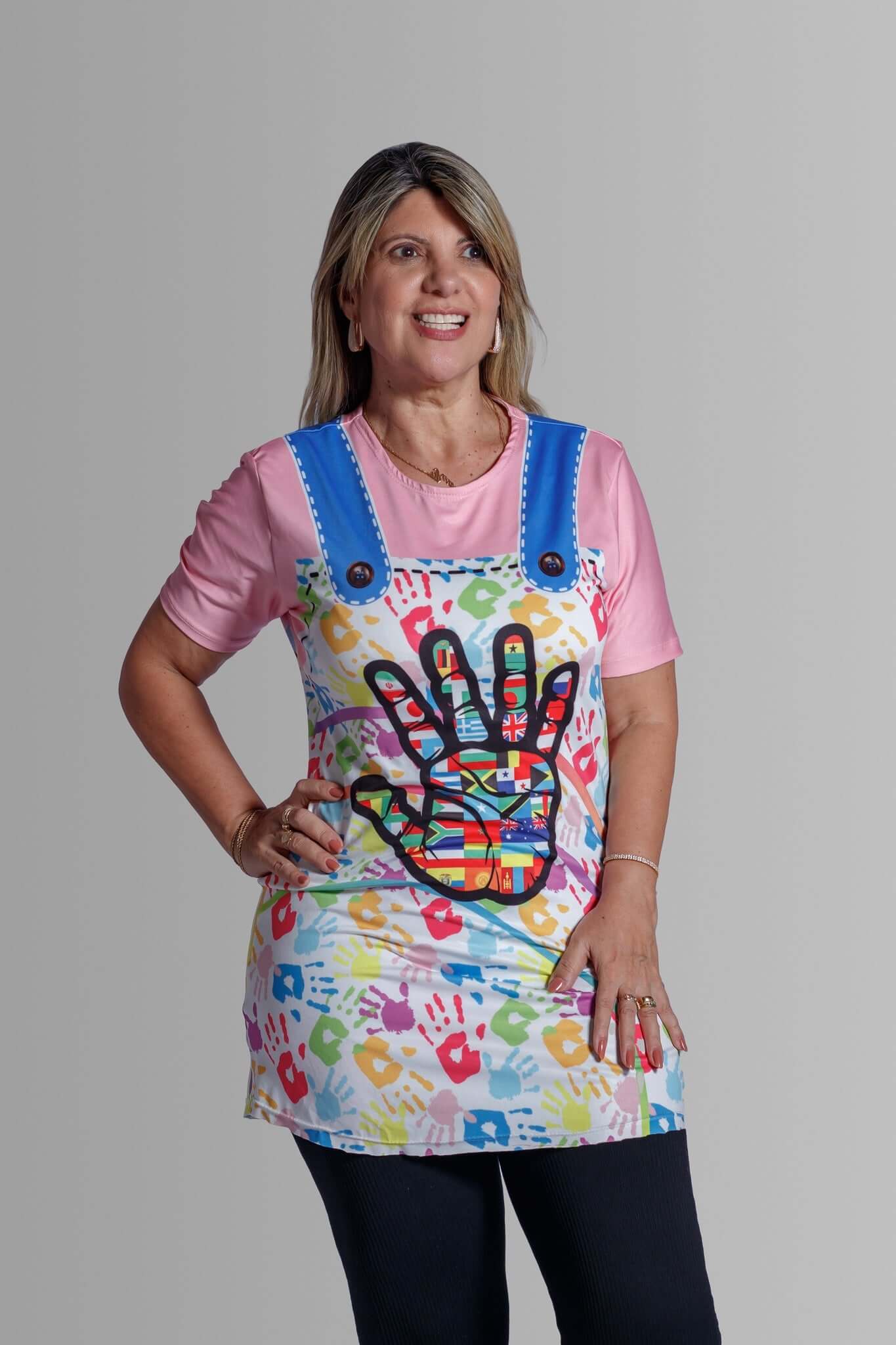 Bata Uniforme - Mãozinhas das Nações - Colorido