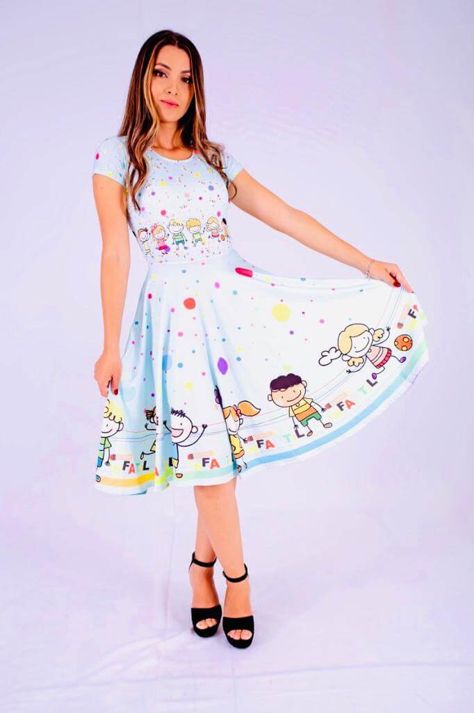 Vestido Uniforme - Boneco - Azul