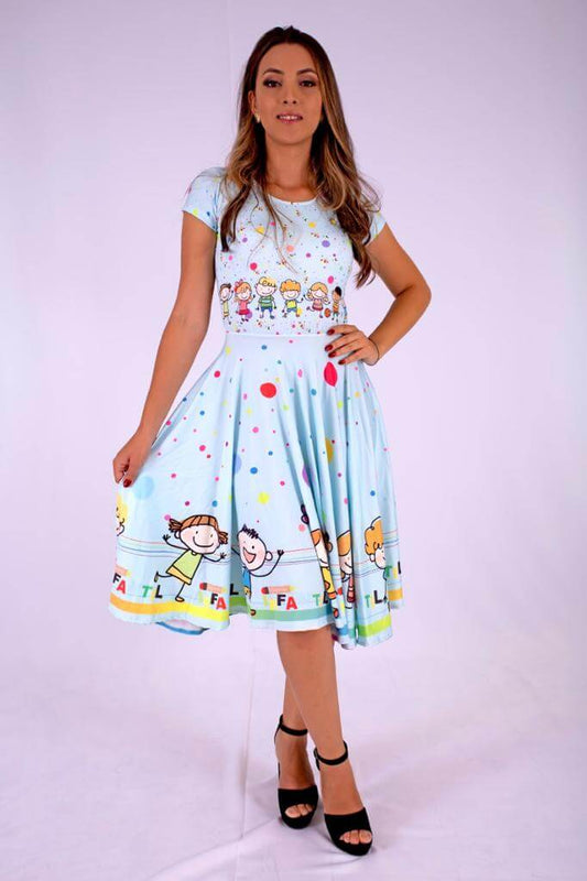 Vestido Uniforme - Boneco - Azul