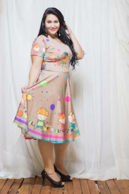 Vestido Uniforme - Bonequinho - Bege