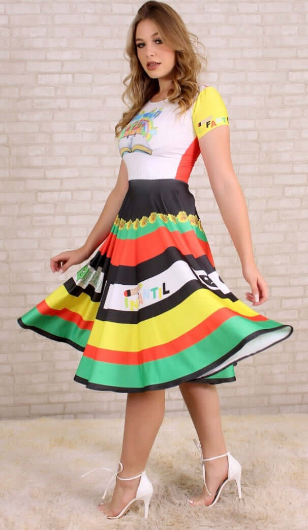 Vestido Uniforme - Cores da Salvação - Colorido