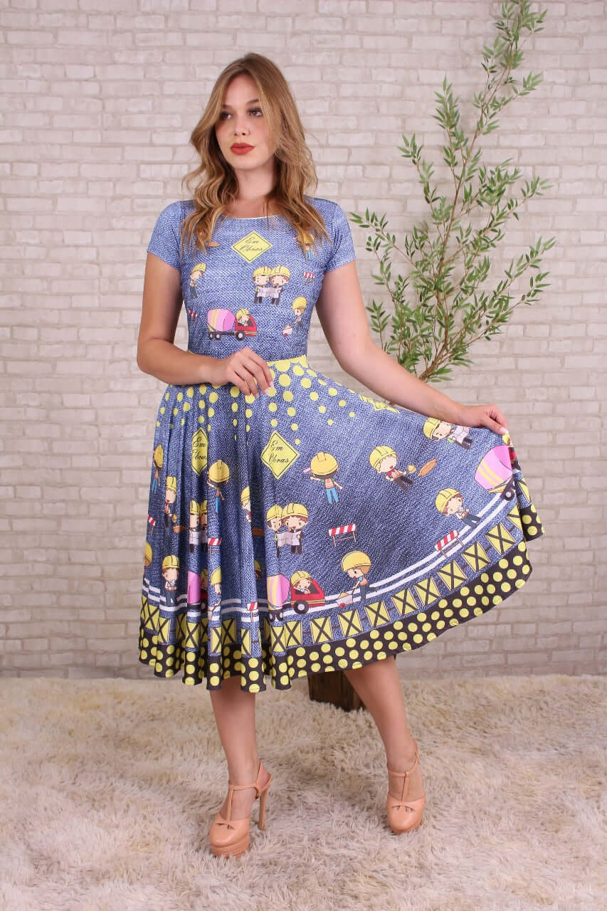 Vestido Uniforme - Grande Obra - Azul