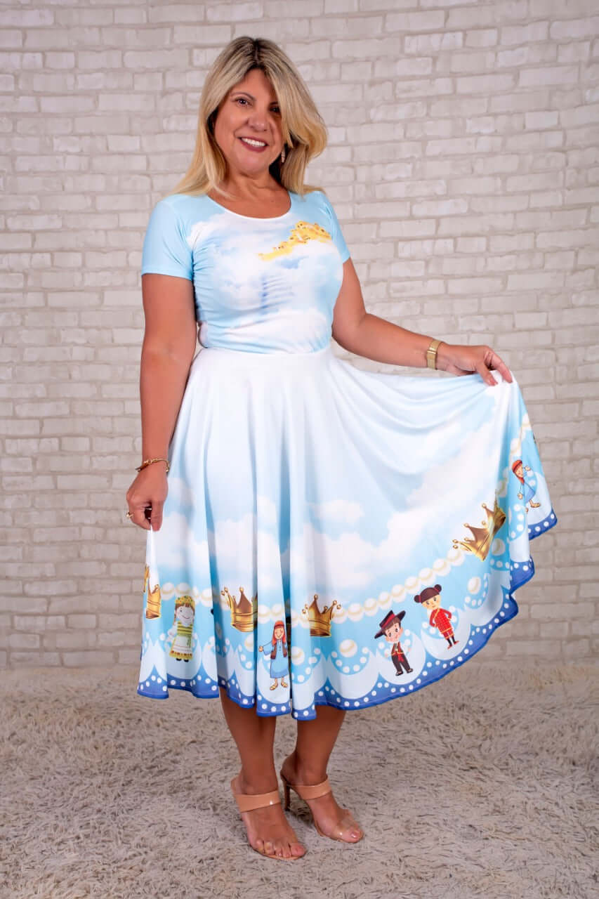 Vestido Uniforme - Herdeiros das Promessas - Azul
