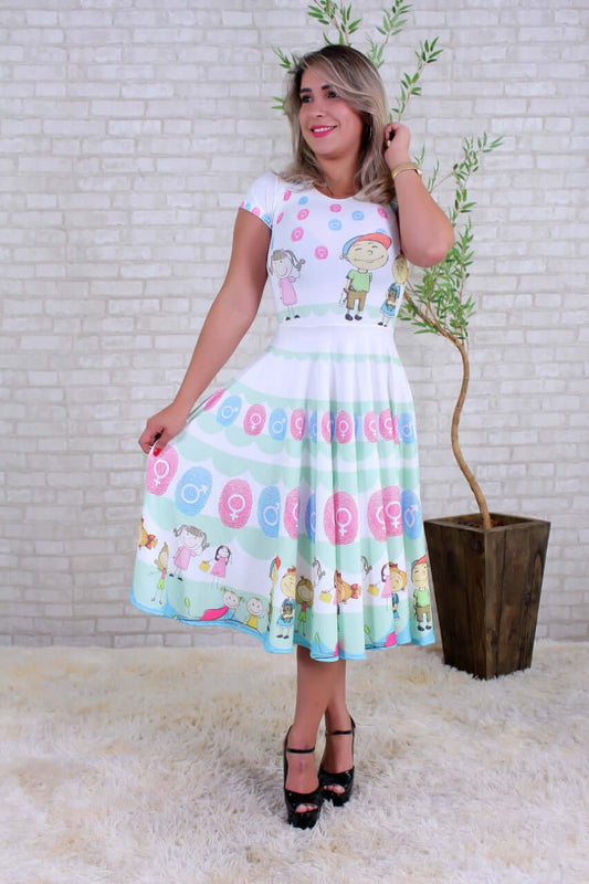 Vestido Uniforme - Ideologia de Gênero - Branco