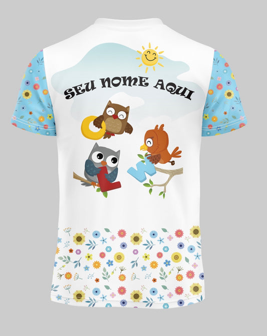 Camiseta estampa jalequinho com SEU NOME
