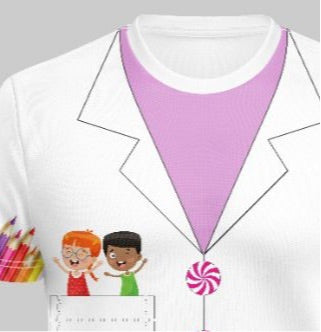 Camiseta educadora estampa jalequinho