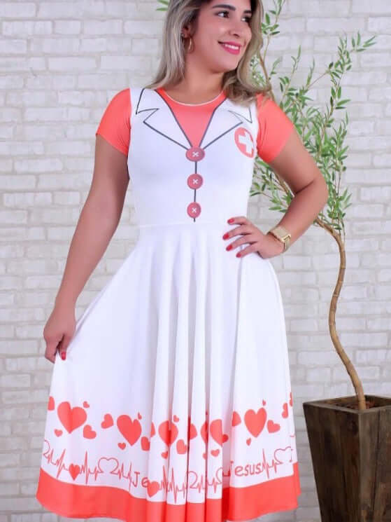 Vestido Uniforme - Jesus o Médico dos Médicos - Branco