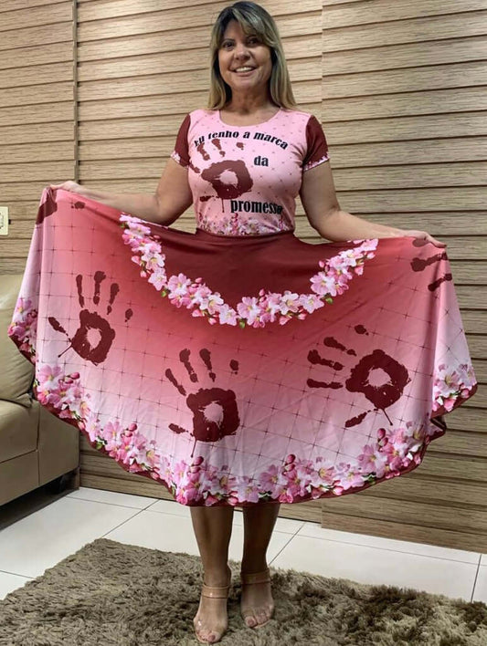 Vestido Uniforme - Marcas das Promessas - Vermelho