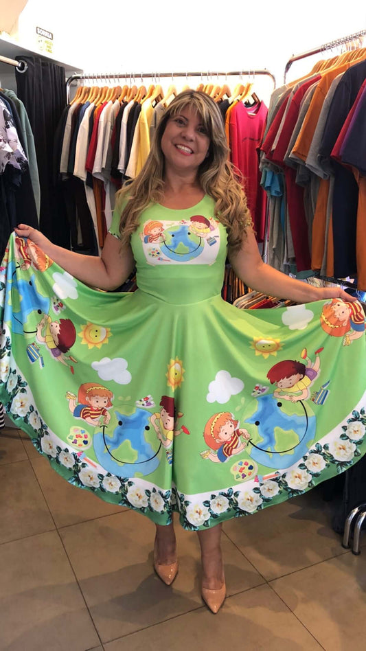 Vestido Uniforme - Mundo Verde - Verde