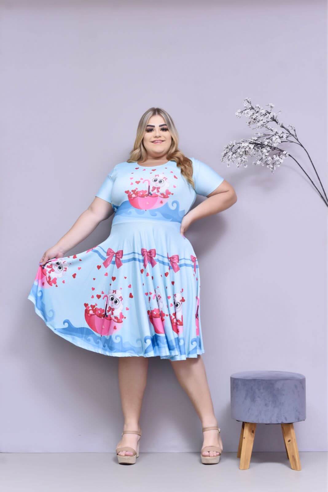 Vestido Uniforme - Ovelhinha - Azul