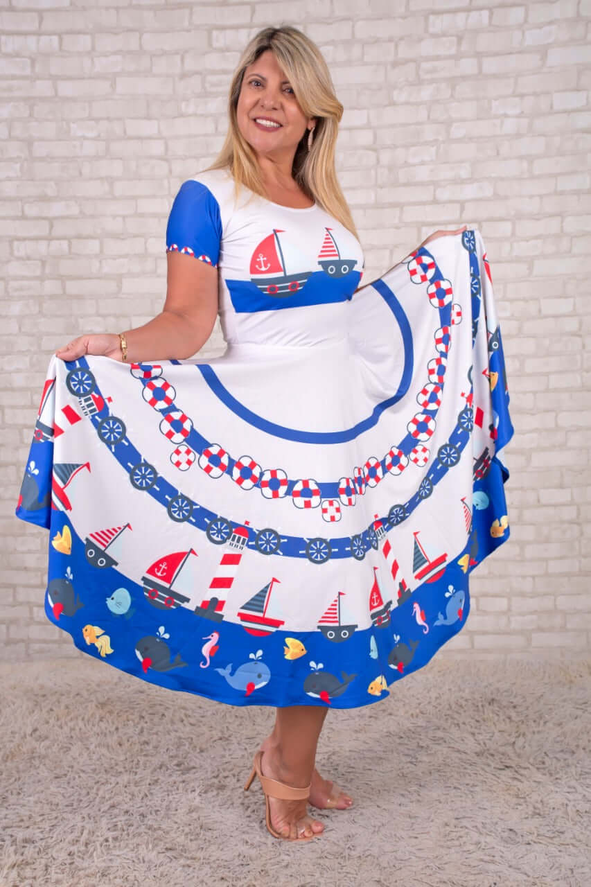 Vestido Uniforme - Pescadora - Branco