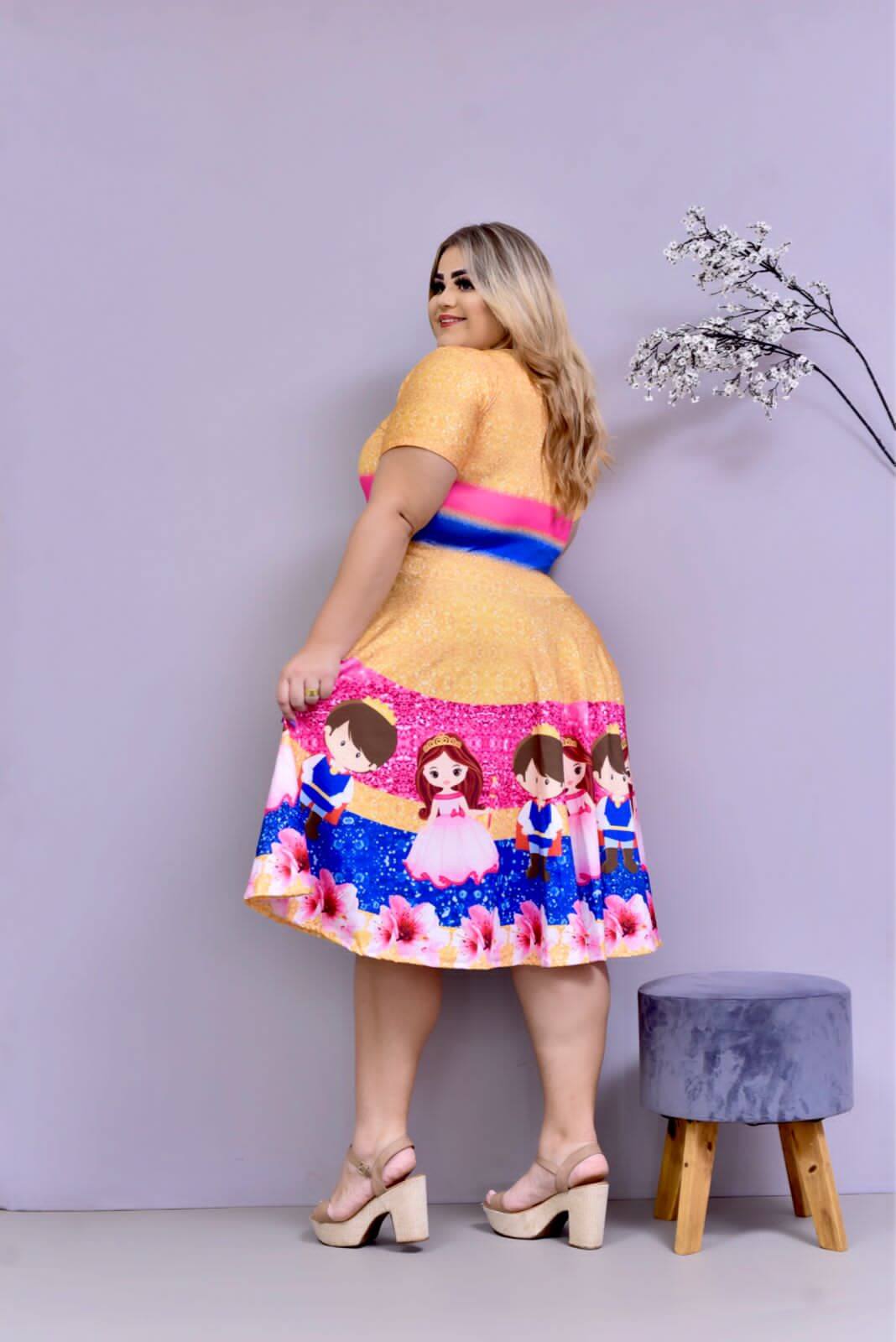 Vestido Uniforme - Príncipes e Princesas - Laranja