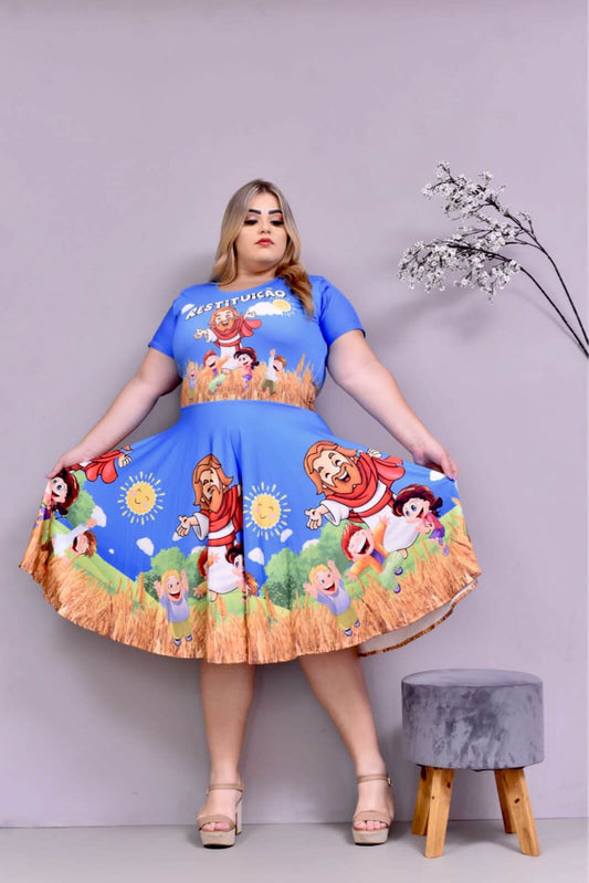 Vestido Uniforme - Restitui - Azul