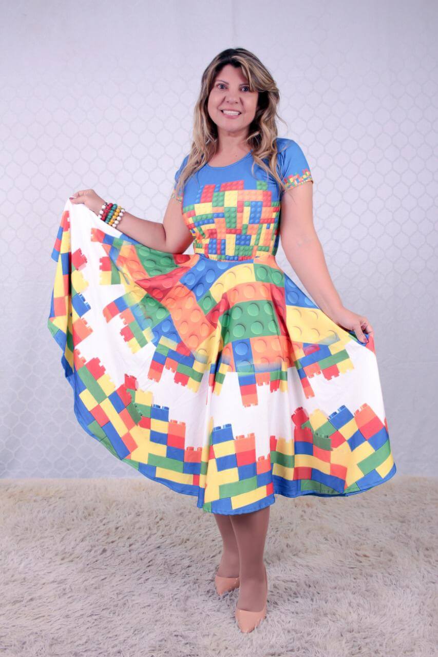 Vestido Uniforme - Retomando Vidas - Colorido