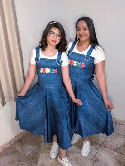 Vestido Jardineira Jesus — foto 2