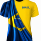 Camiseta Brasil Azul e amarelo