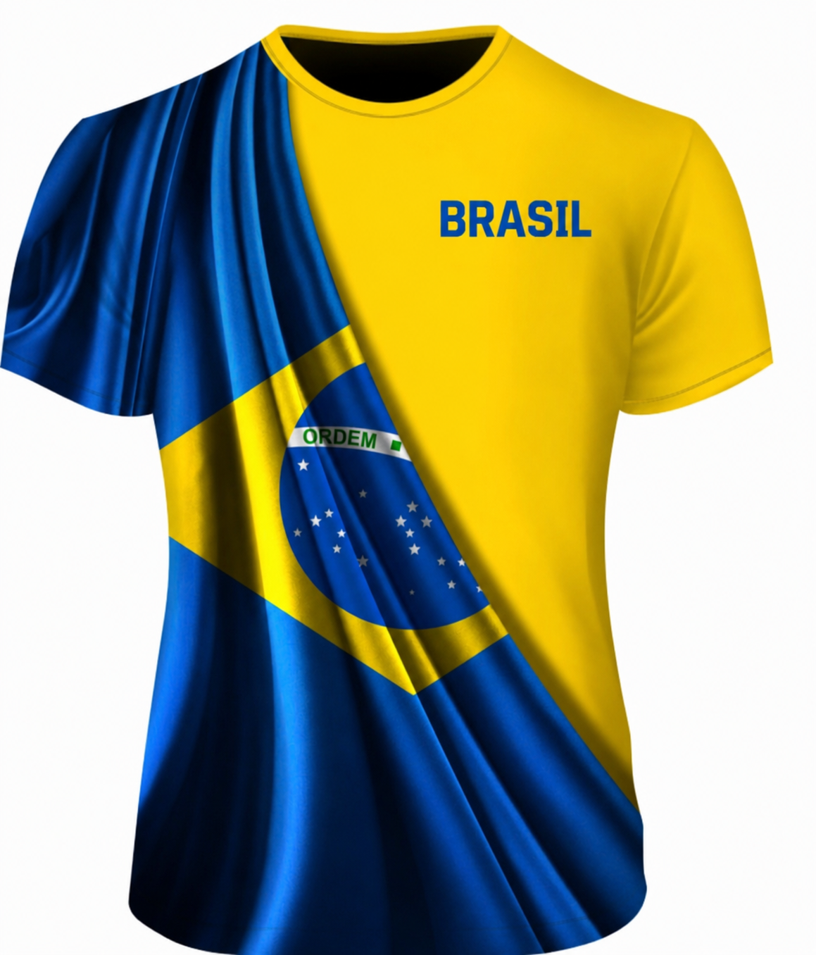Camiseta Brasil Azul e amarelo