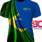 Camiseta Brasil verde e azul