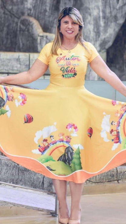 Vestido Uniforme - Autor da Vida - Amarelo — foto 2