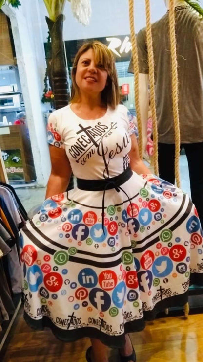 Vestido Uniforme - Conectados Com Jesus - Branco — foto 2
