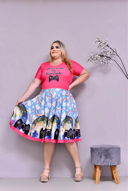 Vestido Uniforme - Deus Está no Controle - Rosa — foto 3