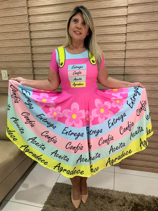 Vestido Uniforme - Entrega e Confia - Rosa