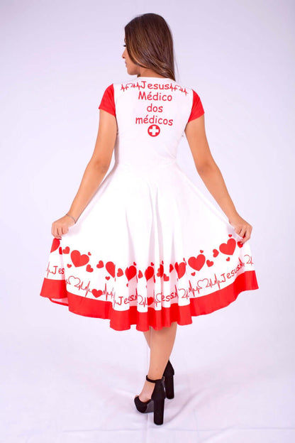 Vestido Uniforme - Jesus o Médico dos Médicos - Branco — foto 2