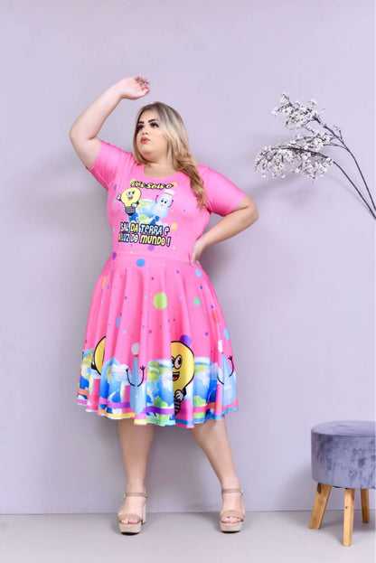 Vestido Uniforme - Luz do Mundo - Rosa — foto 2