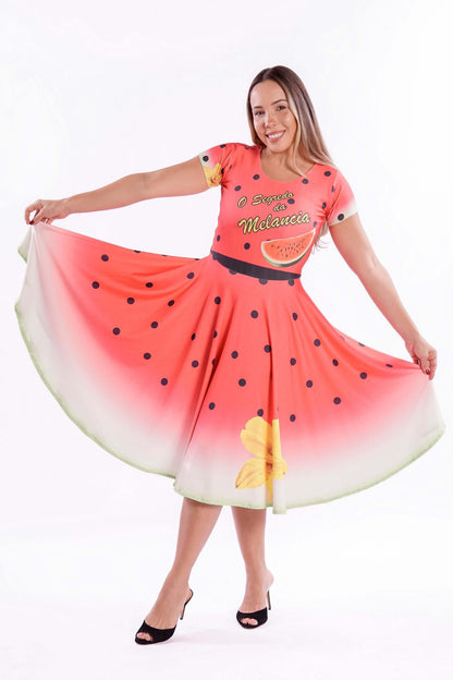 Vestido Uniforme - O Segredo da Melancia - Vermelho — foto 3