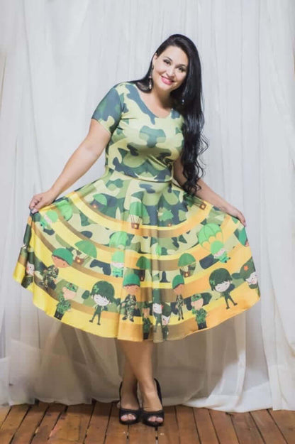 Vestido Uniforme - Soldadinho de Jesus - Verde — foto 2